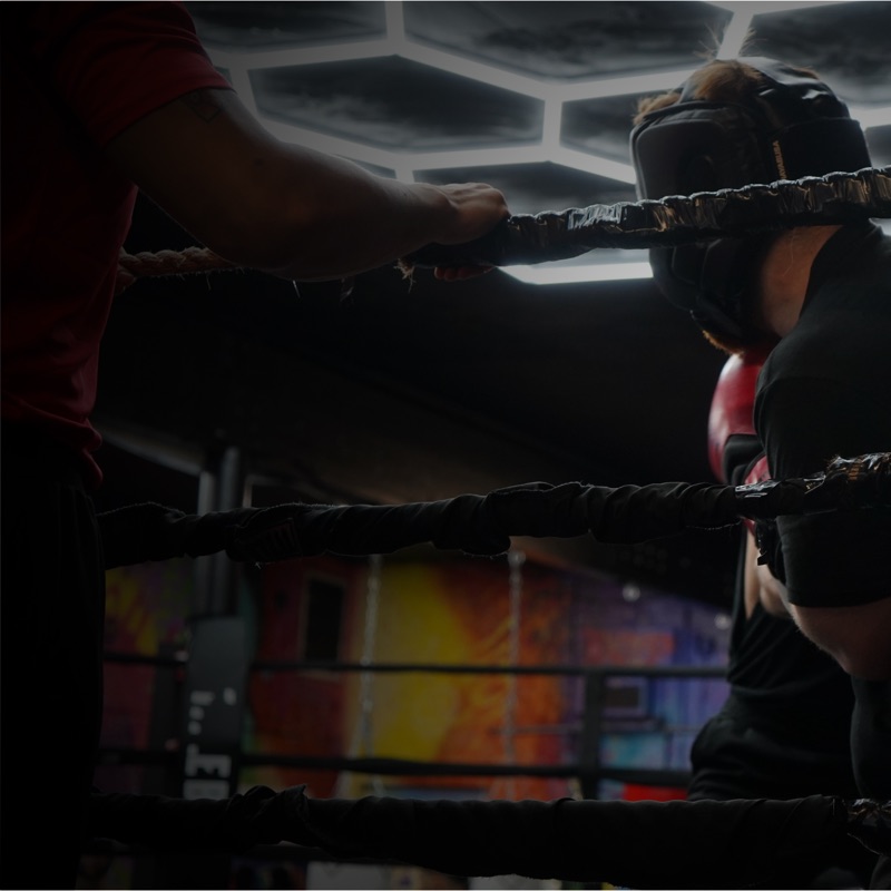 Sparring session in the ring at Franklin Gym